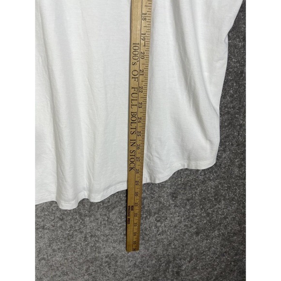 Universal Standard Short Sleeve Crew Tee Rex T-Shirt Womens XL White Stretch - Picture 5 of 6